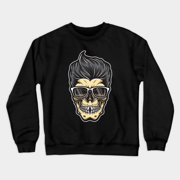 Rockabilly Skull Crewneck Sweatshirt by GermanStreetwear